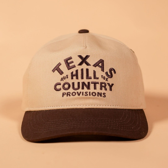 The THC Provisions Hilltop Snapback in Brown/Tan
