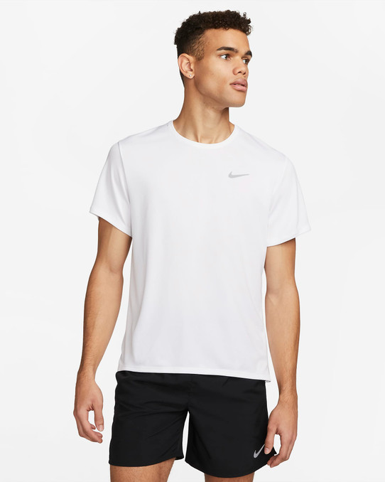 The Nike Men's Miller Dri-FIT Running Top in White