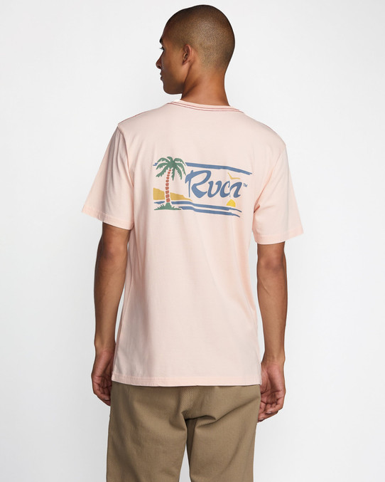 RVCA Men's Exotica Tee Peach full body