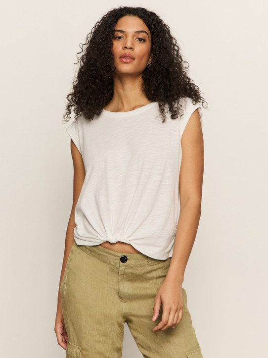 Sanctuary Women's Knotted Muscle Tee White detail view