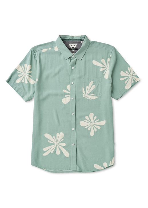 Vissla Men's Solstice Short Sleeve Shirt Green detail view