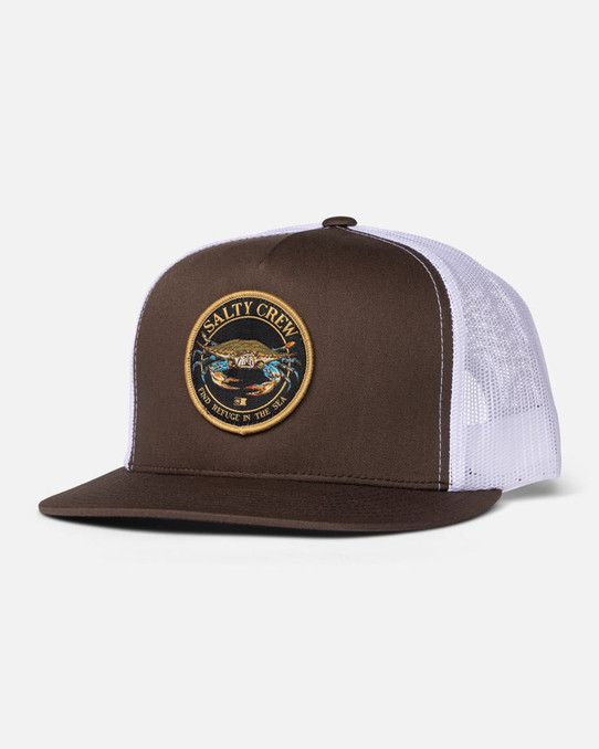 The Salty Crew Jimmy Trucker Hat in Brown The Salty Crew Jimmy Trucker Hat in Brown