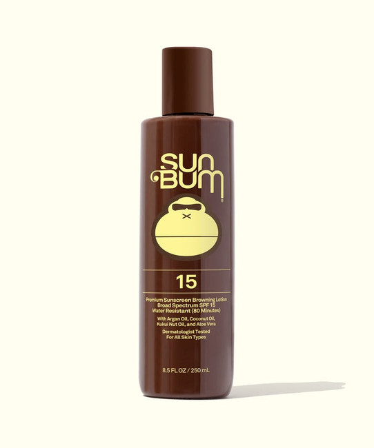 Sun Bum SPF 15 Sunscreen Browning Lotion bottle label