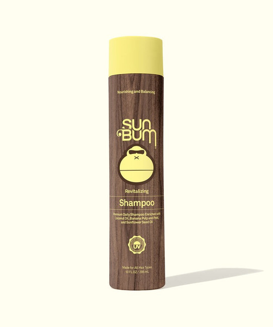 Sun Bum Revitalizing Shampoo packaging display