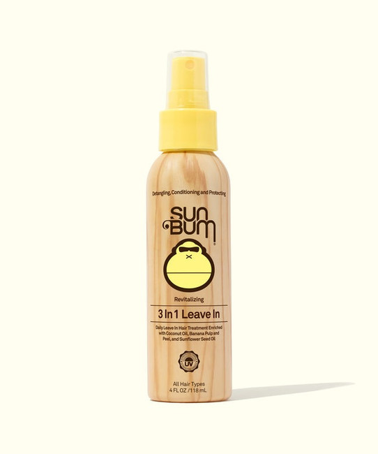 Sun Bum Revitalizing 3 In 1 Leave In bottle back label