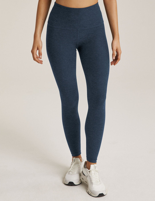 Beyond Yoga Women's Spacedye Midi High Waisted Legging in Nocturnal Navy full view