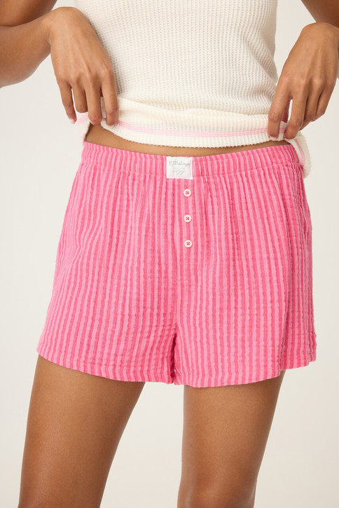PJ Salvage Women's Back Beach Bar Shorts in Raspberry Sorbet