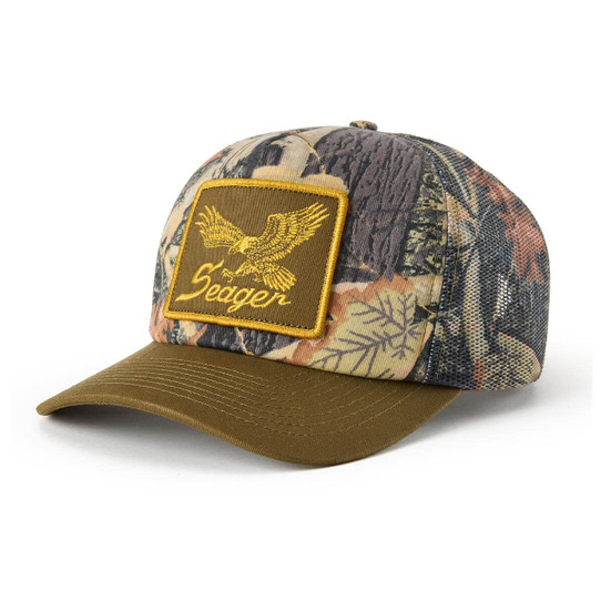 Seager Wingspan Trucker Hat Camo/Woodlands full view