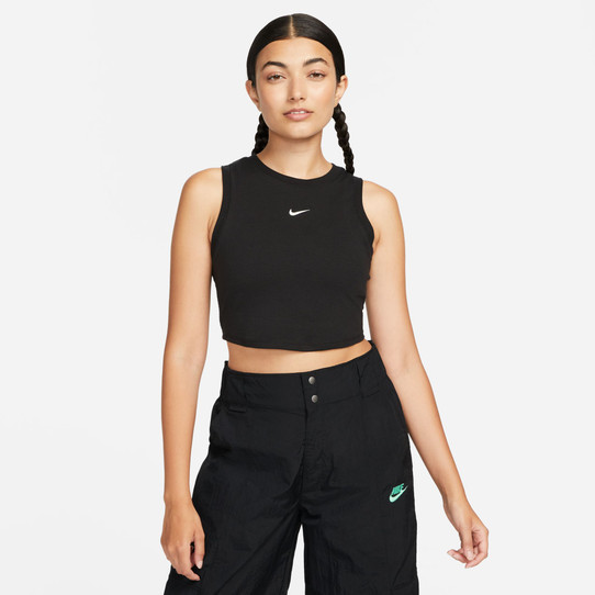 Nike Women's Essential Rib Cropped Tank Top product shot