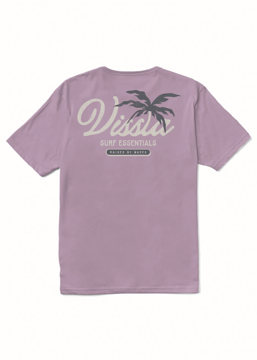 The Vissla Men's Essentials Tee in Plum