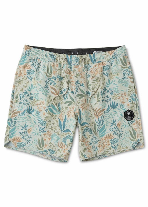 The Vissla Men's Prairie Dogs 16.5 inch Ecolastic Volley Shorts in Dune