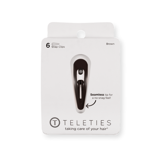 Teleties Snap Clips 6-Pack in Brown