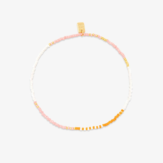 Pura Vida Stretch Bead Anklet in Warm Breeze front view