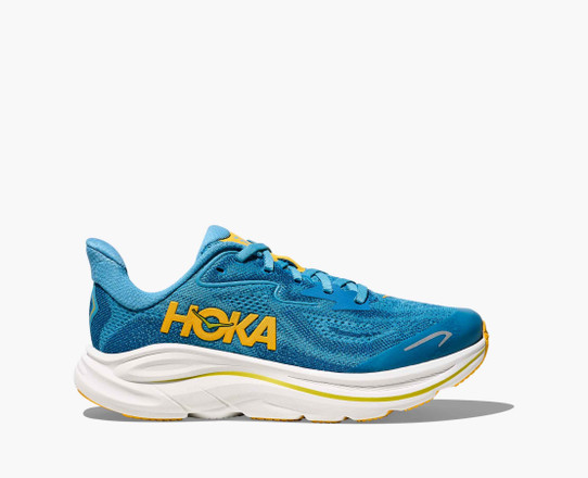 The Hoka Big Kids' Clifton 10 Running Shoes in Alpine Blue