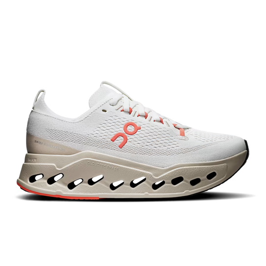 On Running Women's Cloudsurfer Max Ivory Salmon quarter view