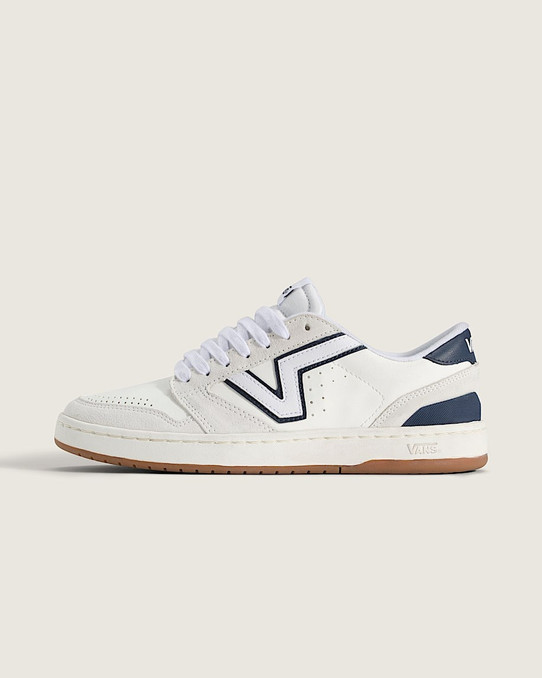 The Vans Lowland 2.0 Shoes in Vintage Blue and White