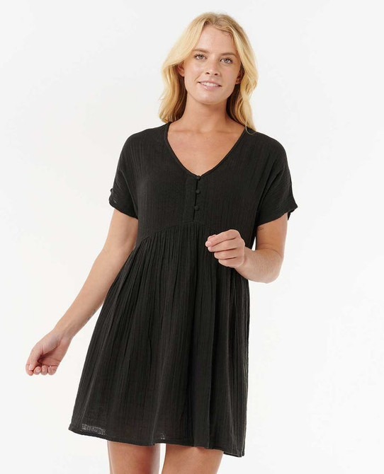 Rip Curl Women's Premium Surf Dress in Black detail view