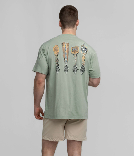 Southern Shirt Men's Pour Decisions Pocket Tee Iceberg Green back view