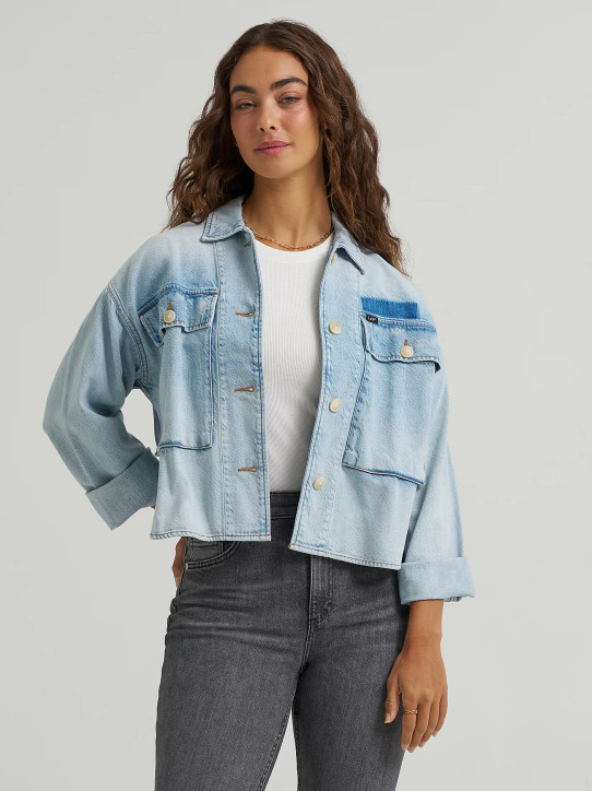Lee Women's Utility Overshirt in Soften Up