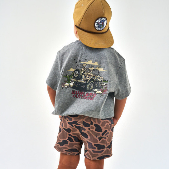 Burlebo Boys' Off Road Bronco Tee in Dark Heather Grey
