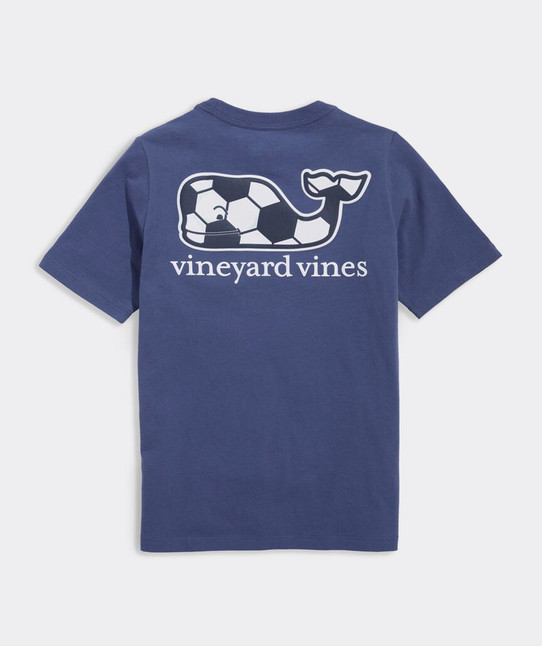 Vineyard Vines Boys' Soccer Whale T-Shirt in Moonshine