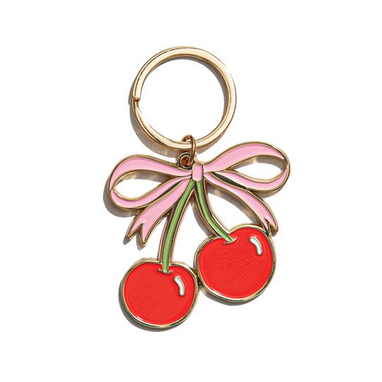 Brittany Paige Cherries Enamel Keychain