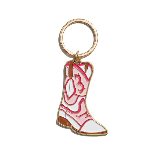 Brittany Paige Cowboy Boot Enamel Keychain detail