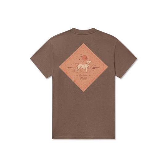 Southern Marsh Men's Bandana Best Friend Tee in Washed Dark Shale back view
