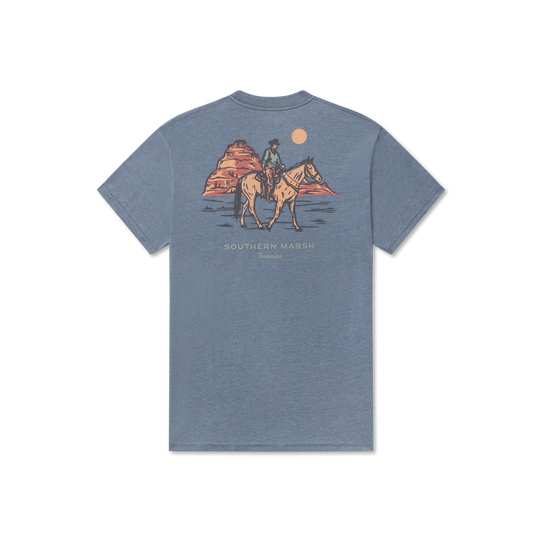 Southern Marsh Men's Marfa Rider Seawash Tee in Slate
