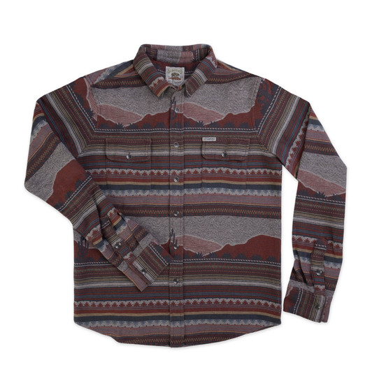 The Sendero Provisions Co. Men's Boquillas Long Sleeve Shirt in Sonora Red