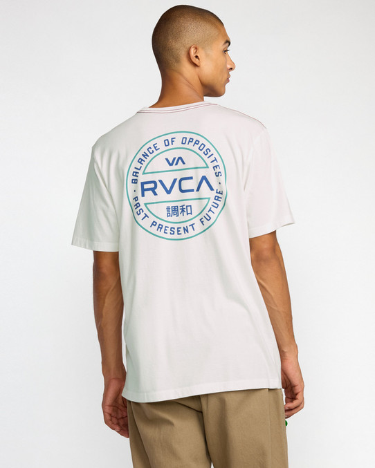 RVCA Men's Fuel Cap Tee in Antique White back