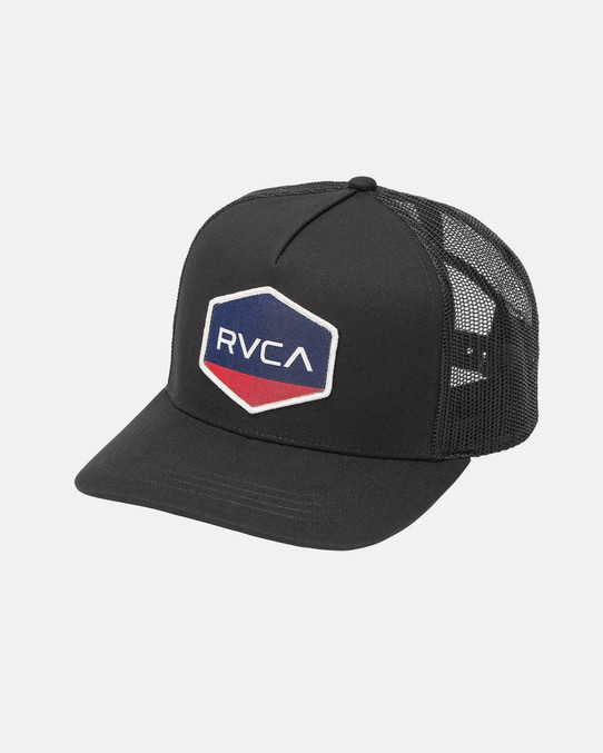 The RVCA Commonwealth Trucker Hat in Black