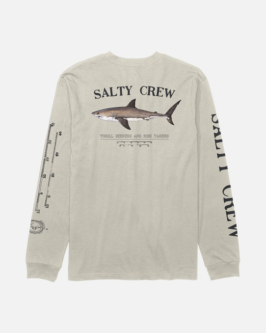 The Salty Crew Boys' Bruce Long Sleeve Tee in Bone White