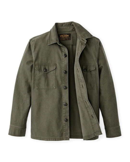 The Filson Men's Clarkston Jac-shirt in Surplus Green