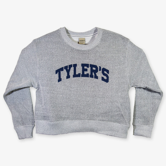The Chicka-D Women's Tyler's Cool Down Cropped Pullover in Heather Grey
