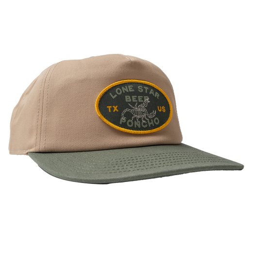 The Poncho X Lone Star Scorpion Snapback Hat in Tan