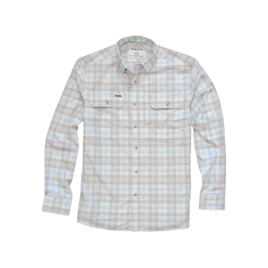 The Poncho Outdoors Men's Original Flannel in the Snowcat Pattern