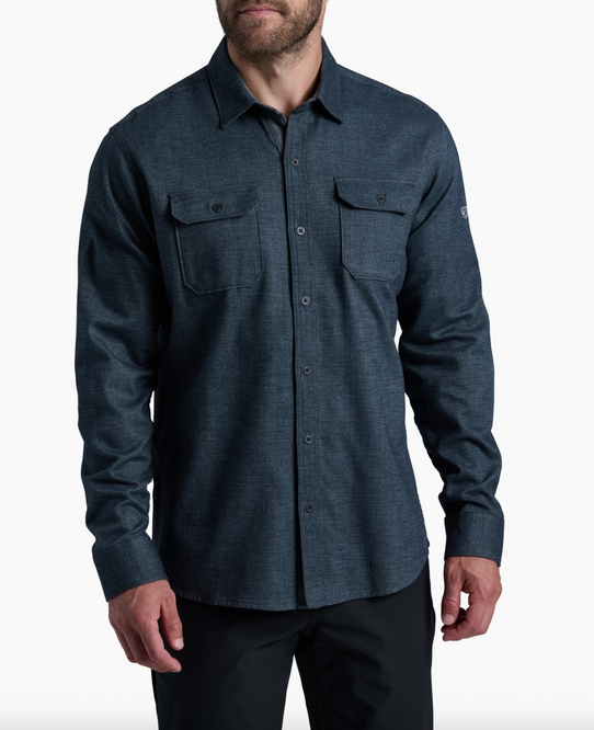 KUHL Descendr Flannel Shirt Deep Abyss back