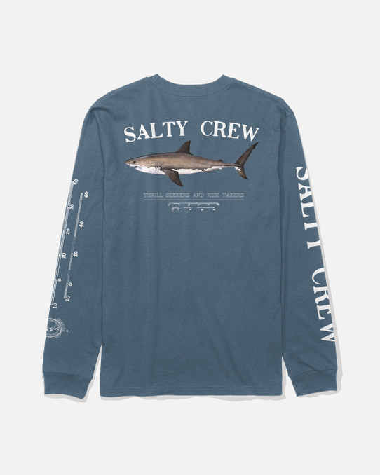 The Salty Crew Men's Bruce Longsleeve Tee in Slate Blue The Salty Crew Men's Bruce Longsleeve Tee in Slate Blue