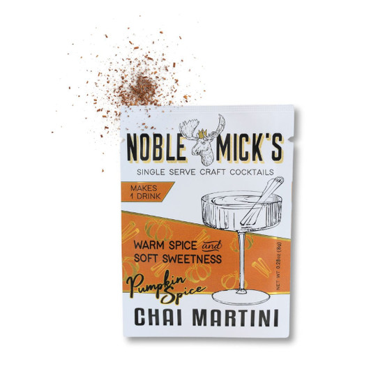 Noble Mick's Pumpkin Spice Chai Martini Single Serve Cocktail Mix side view