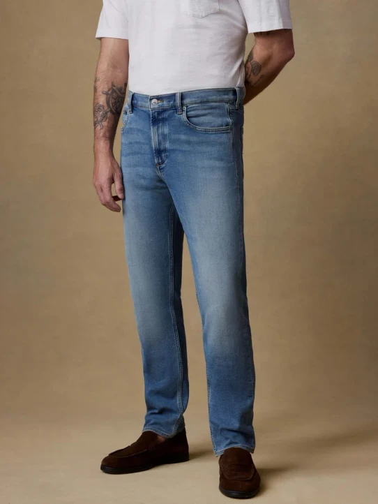Faherty Men's Stretch Terry Indigo 5-Pocket Pants