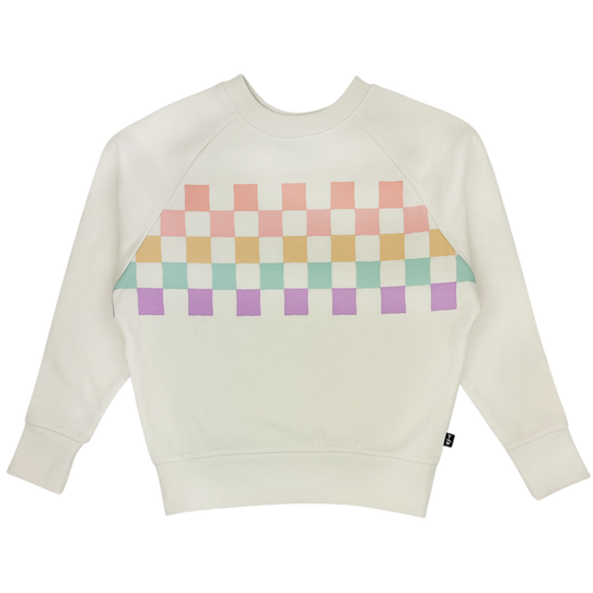 Tiny Whales Girls' Check It Sweatshirt