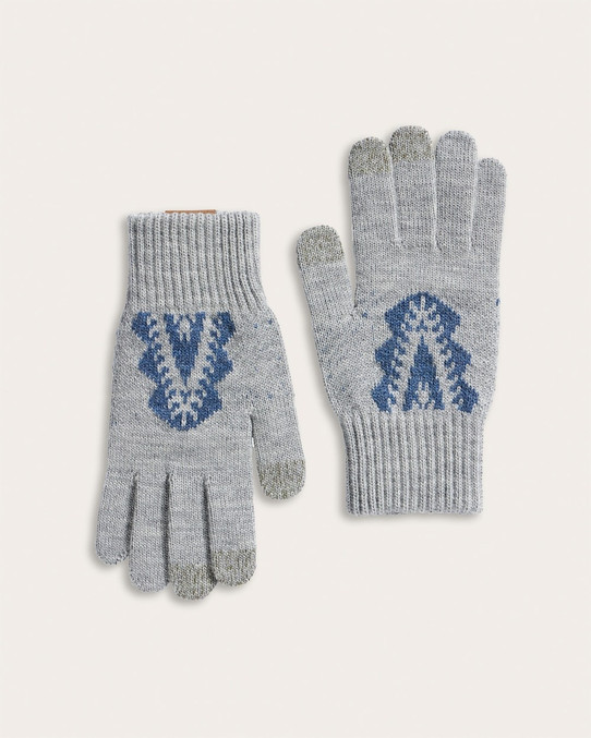 Pendleton Autumn Birch Merino Knit Texting Gloves front view