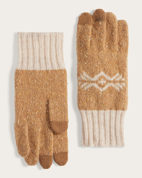 Pendleton Icon Lambswool Texting Gloves in Tan