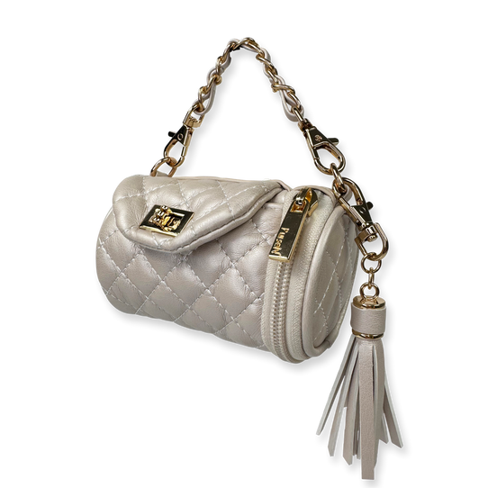Pursen Poochi Crossbody in Pearl Quilted