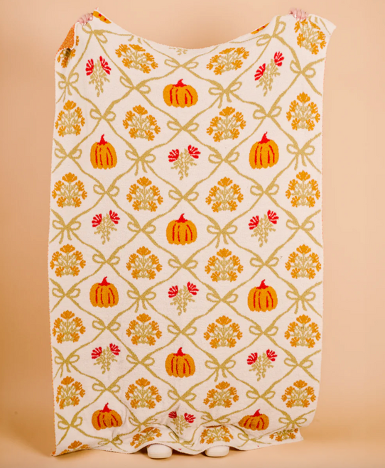 The Darling Effect Patchwork Pumpkins Luxe Blanket