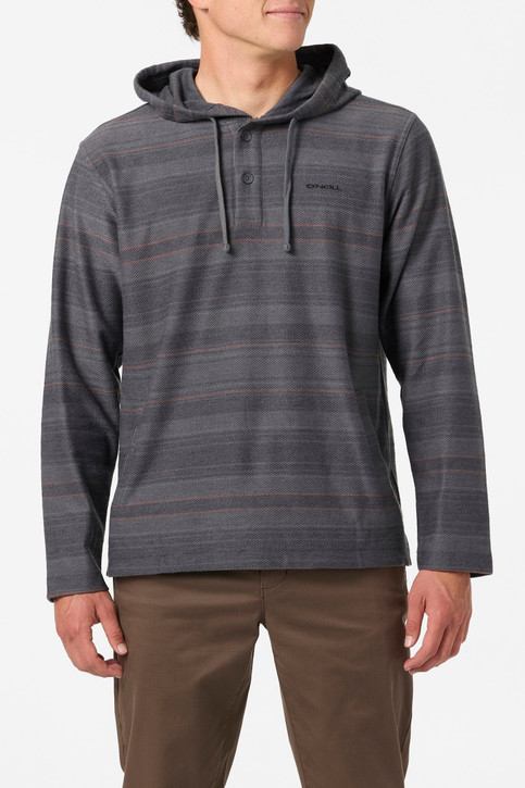 The O'Neill Men's Bavaro Stripe Poncho in Black