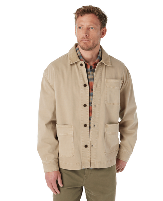 Fair Harbor Men's Seaport Chore Jacket in Khaki