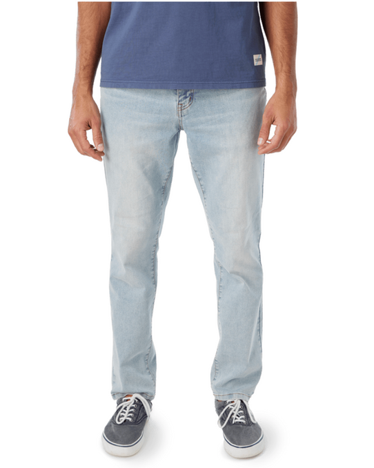Fair Harbor Men's Driftwood Stretch Denim Jeans in Light Wash