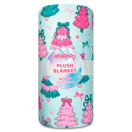 Iscream Holiday Plush Blanket - Fancy Trees
